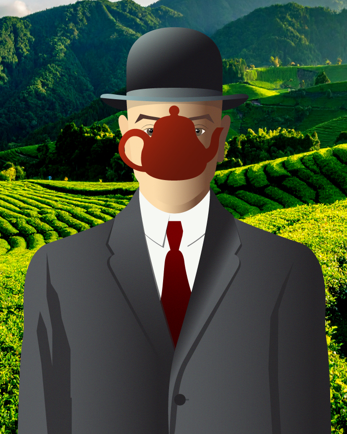Magritte, tea poster Magritte, tea poster