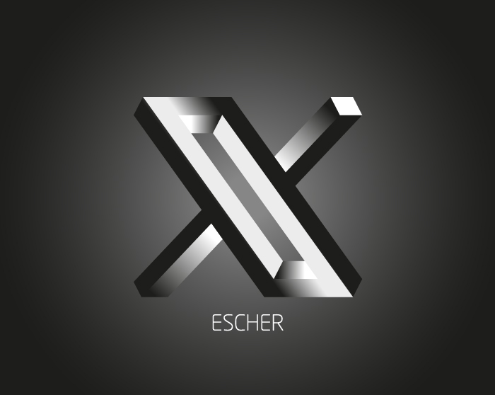 twitter - X version Escher