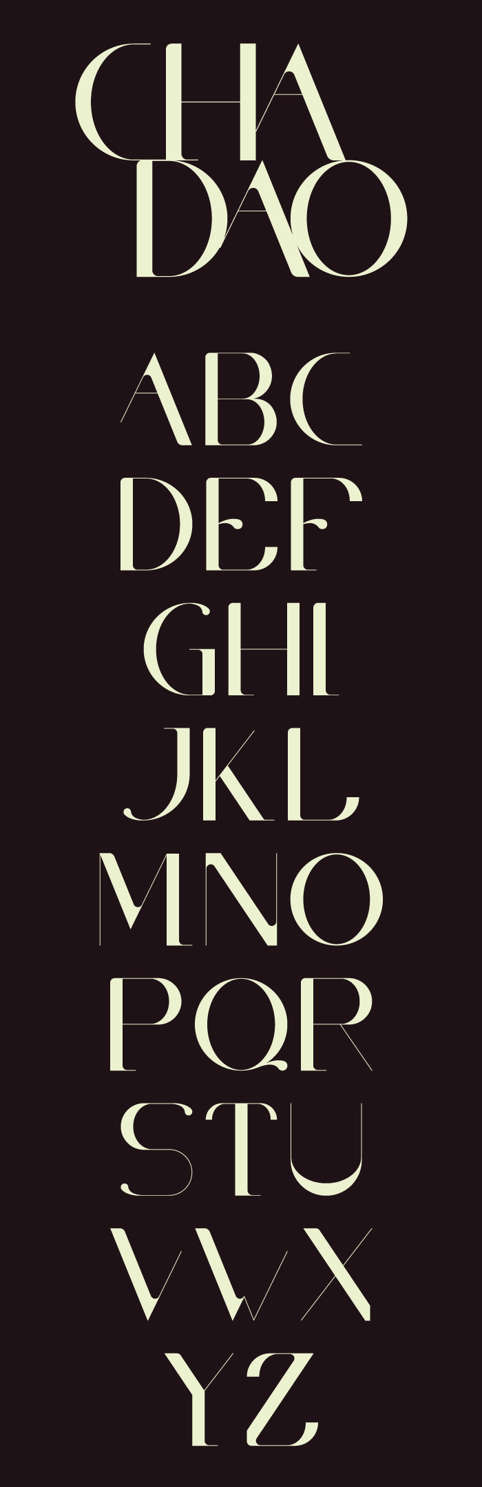 Cha Dao, typography